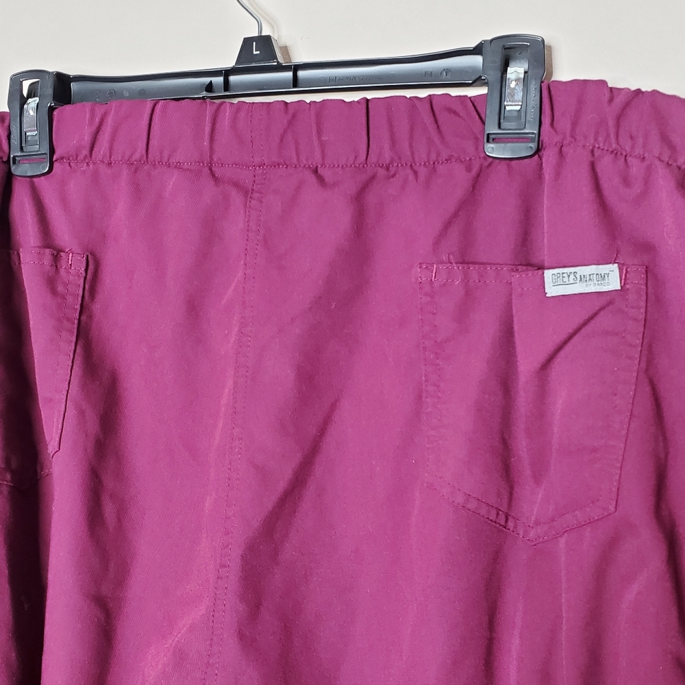 Grey’s Anatomy Scrubs Womens Burgundy Plum Purple Maroon Pants 4XL - Picture 6 of 9
